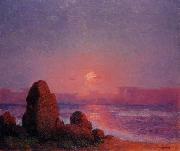 unknow artist Sunset of the Breton Coast Germany oil painting artist